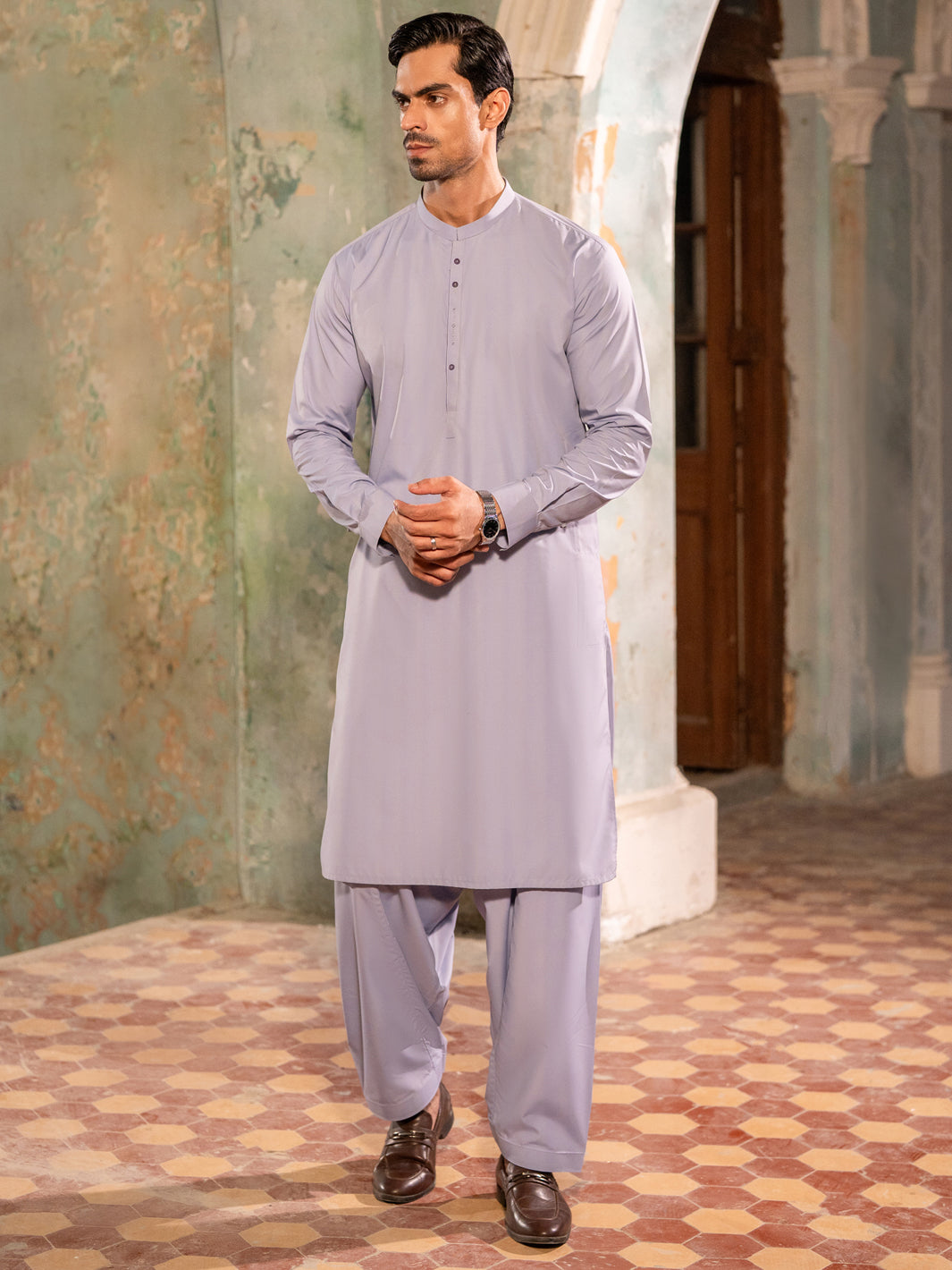 Light Purple Kameez Shalwar - AL-KS-3385