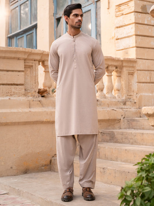 Ivory Kameez Shalwar - AL-KS-3389