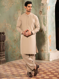 Beige Kameez Shalwar - AL-KS-3391