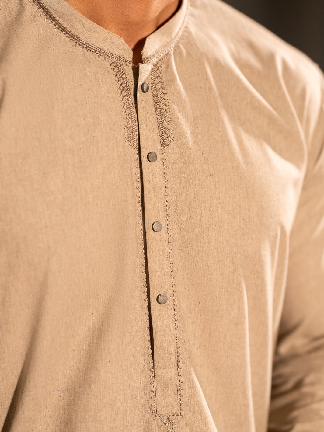 Beige Kameez Shalwar - AL-KS-3391