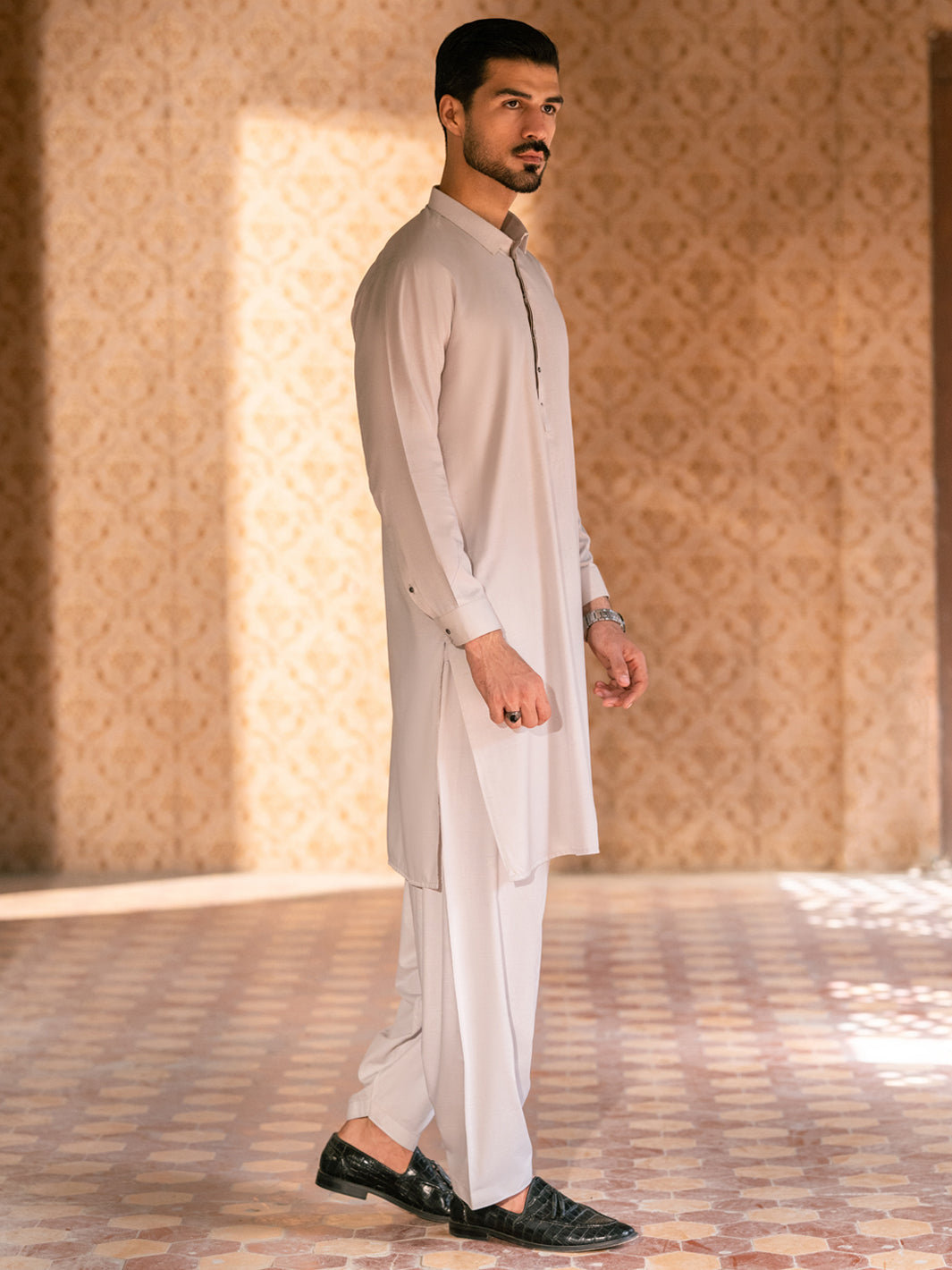 Ice Blue Kameez Shalwar - AL-KS-3395