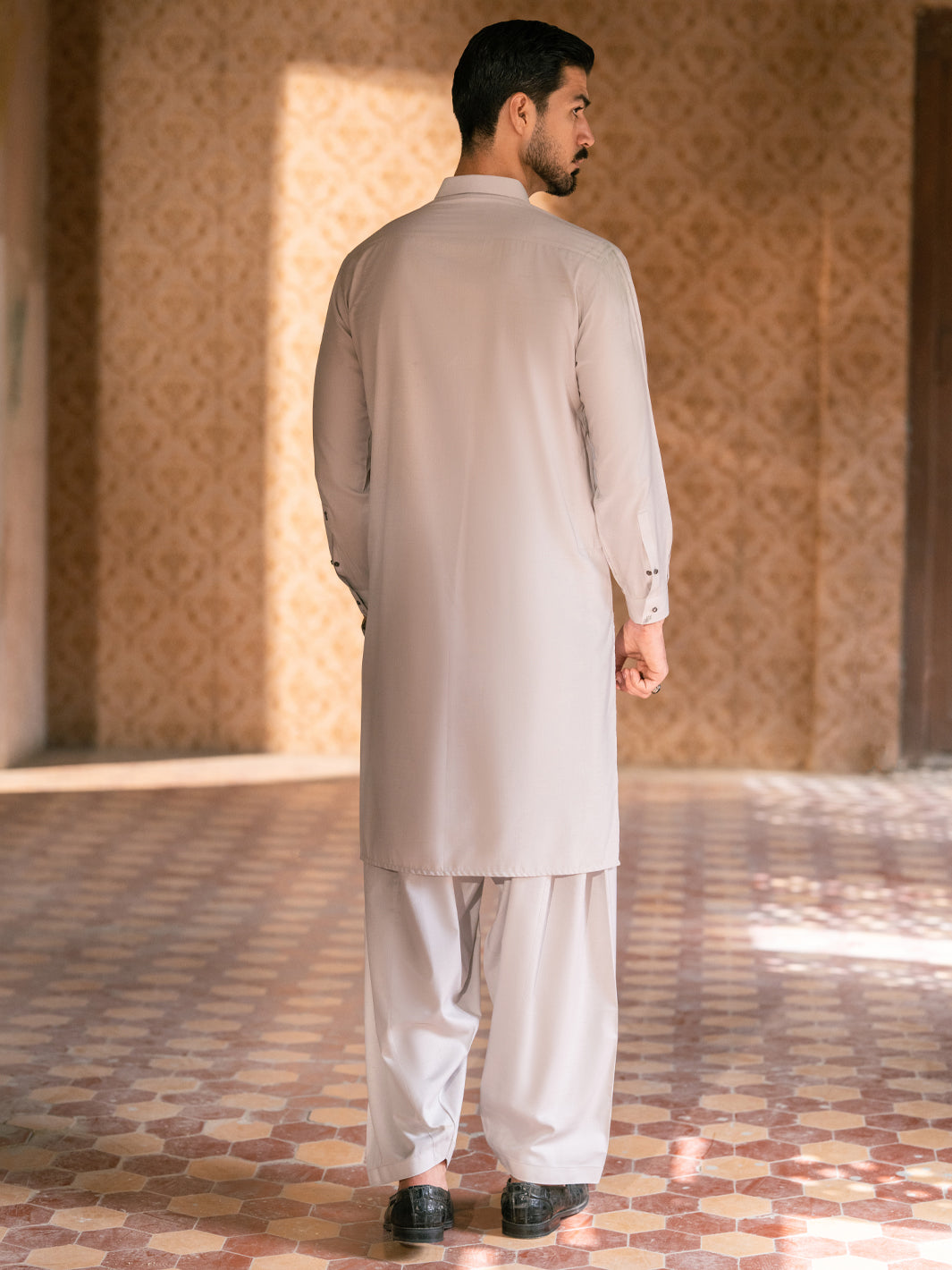 Ice Blue Kameez Shalwar - AL-KS-3395