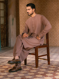 Brown Kameez Shalwar - AL-KS-3397