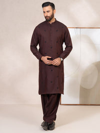 Maroon Kameez Shalwar - AL-KS-3417