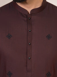 Maroon Kameez Shalwar - AL-KS-3417