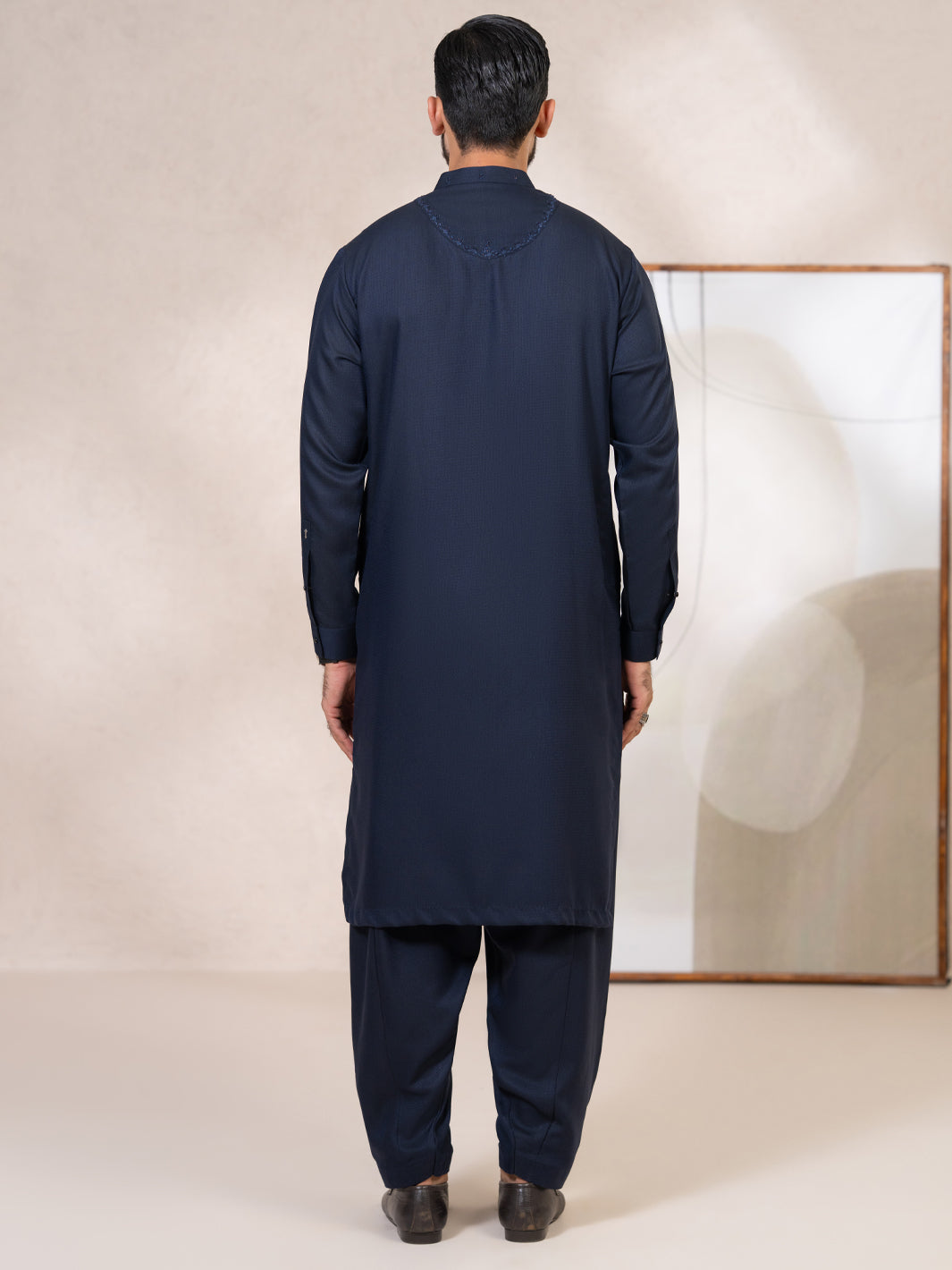 Navy Blue Kameez Shalwar - AL-KS-3418