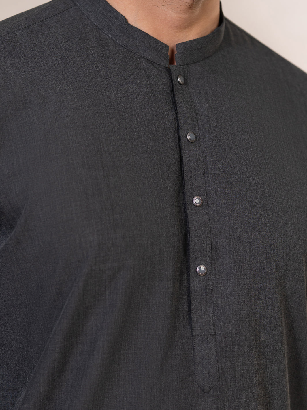 Charcoal Grey Kameez Shalwar - AL-KS-3443A