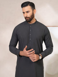Charcoal Grey Kameez Shalwar - AL-KS-3443A