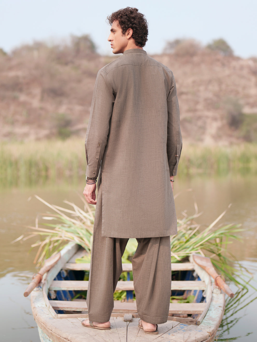 Green Cut & Sew Kameez Shalwar - AL-KS-3504