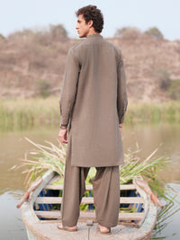 Green Cut & Sew Kameez Shalwar - AL-KS-3504