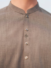 Green Cut & Sew Kameez Shalwar - AL-KS-3504