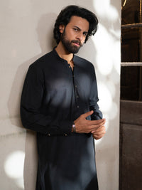 Black Cut & Sew Kameez Shalwar - AL-KS-3506