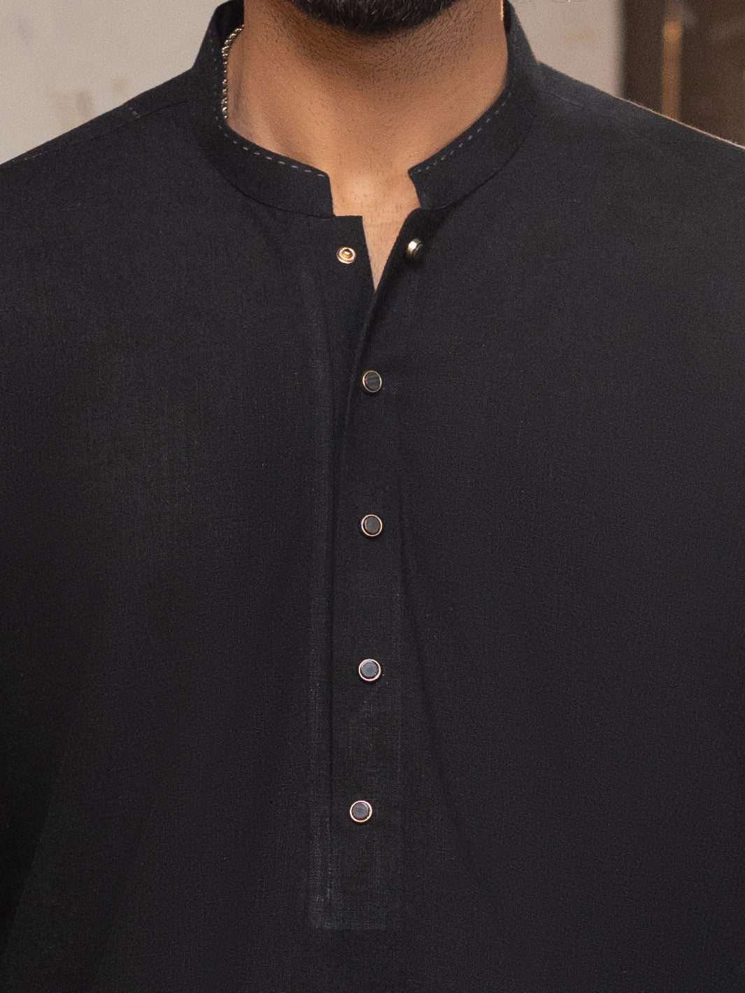 Black Cut & Sew Kameez Shalwar - AL-KS-3506
