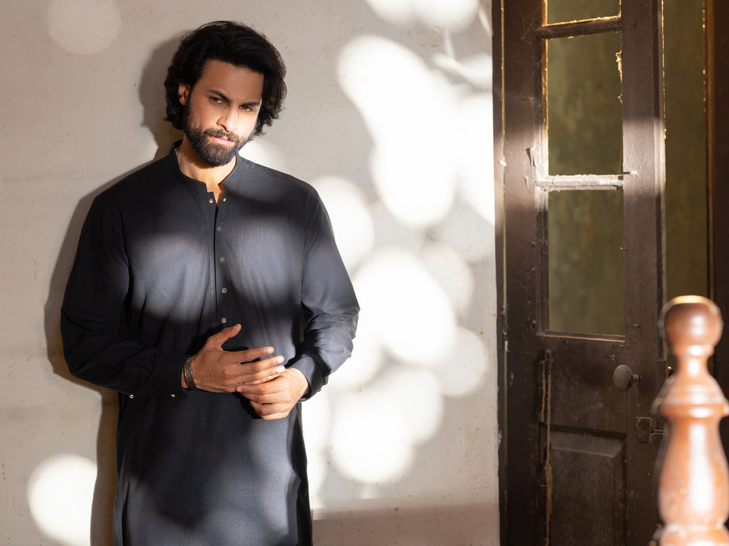 Black Cut & Sew Kameez Shalwar - AL-KS-3506