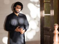 Black Cut & Sew Kameez Shalwar - AL-KS-3506