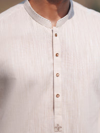 Beige Cut & Sew Kameez Shalwar - AL-KS-3507