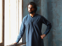 Dark Blue Cut & Sew Kameez Shalwar - AL-KS-3510