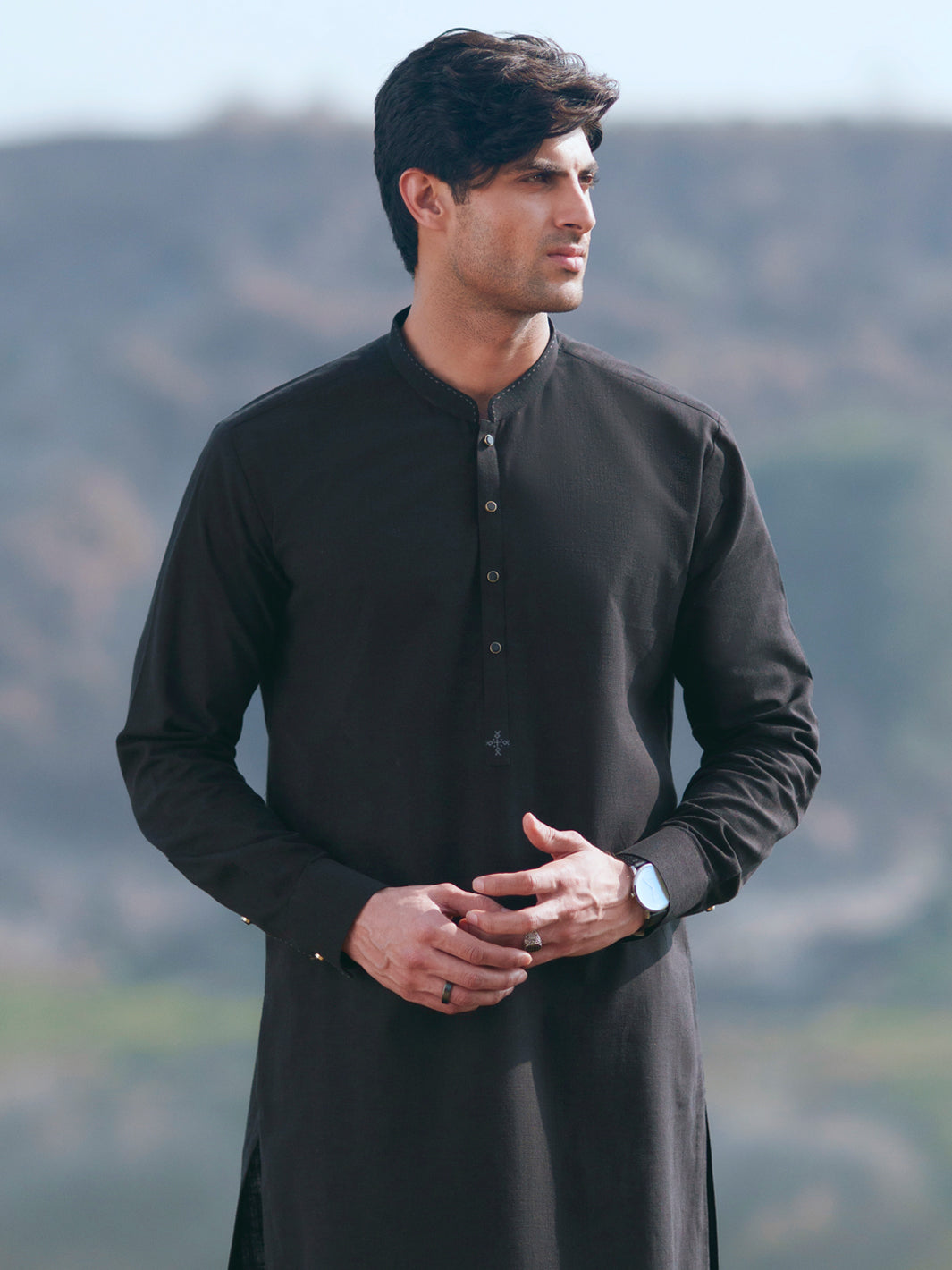Black Cut & Sew Kameez Shalwar - AL-KS-3514