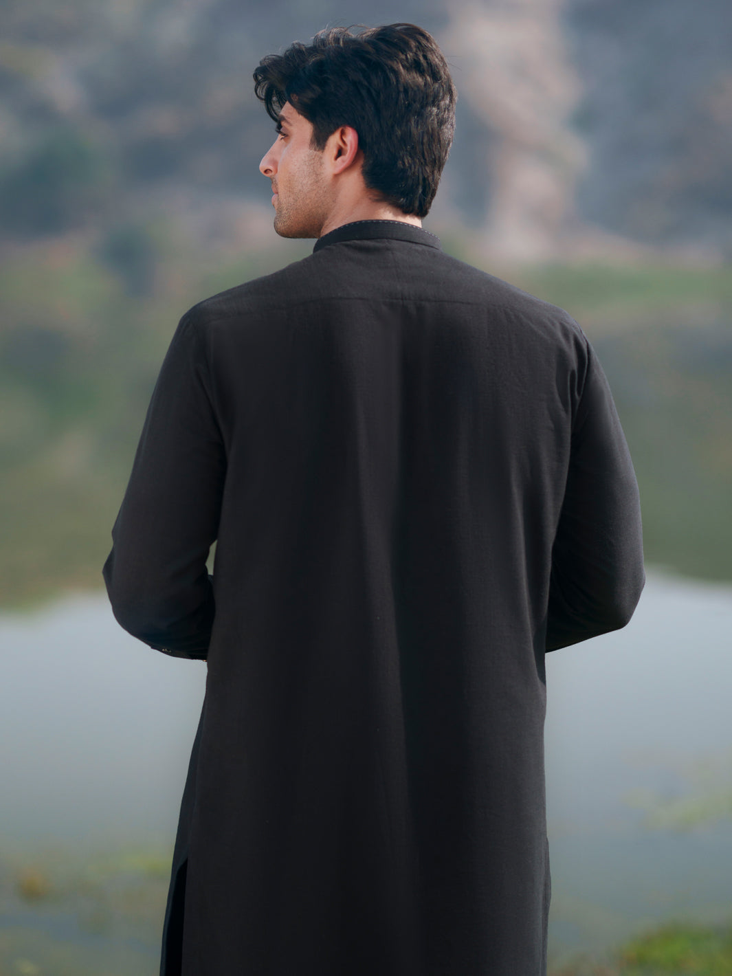Black Cut & Sew Kameez Shalwar - AL-KS-3514