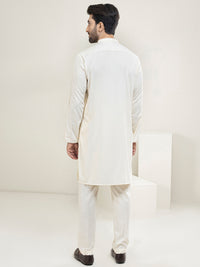 Cream Blended Kurta Trouser - AL-KT-2919