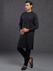 Black Blended Kurta Trouser - ALET-KT-1004 - Almirah Online