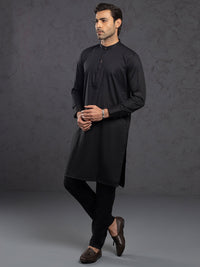 Black Blended Kurta Trouser - ALET-KT-1004-R1