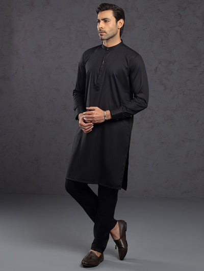 Black Blended Kurta Trouser - ALET-KT-1004-R1