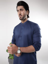 Blue Blended Kurta Trousers - AL-KT-3235