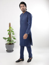 Blue Blended Kurta Trousers - AL-KT-3235