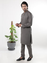 Dark Green Blended Kurta Trousers - AL-KT-3236