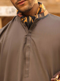 Olive Green Cut & Sew Kurta Trousers - AL-KT-3318