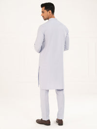 Sky Blue Cotton Cut & Sew Kurta Trousers - AL-KT-3328