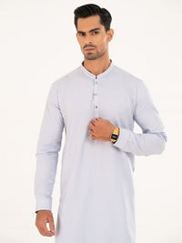 Sky Blue Cotton Cut & Sew Kurta Trousers - AL-KT-3328