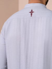 Grey Cotton Semi-Formal Kurta Trousers - AL-KT-3367