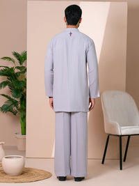 Grey Cotton Semi-Formal Kurta Trousers - AL-KT-3367