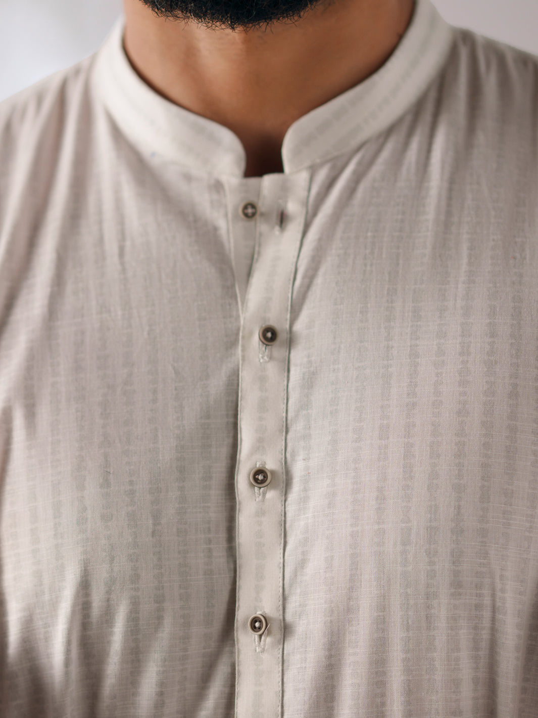 White Cotton Plain Kurta Trousers - AL-KT-3412