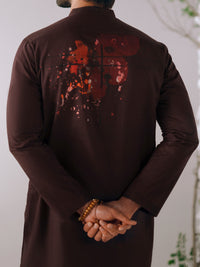 Burgundy Cotton Plain Kurta Trousers - AL-KT-3415