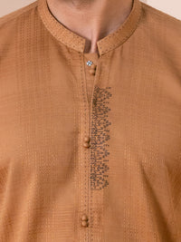Brown Cotton Kurta Trousers - AL-KT-3481