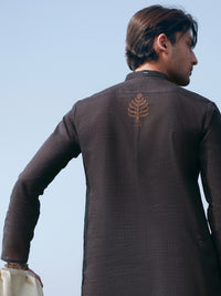 Black Cotton Kurta Trousers - AL-KT-3484