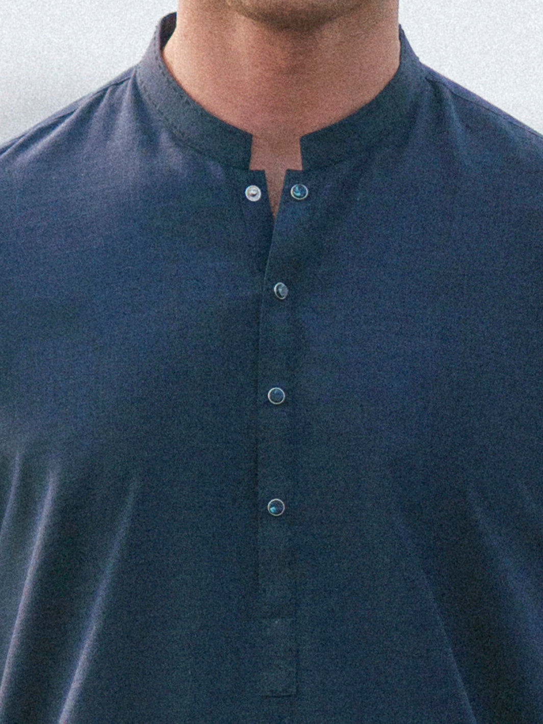 Dark Blue Cut & Sew Kurta Trousers - AL-KT-3505