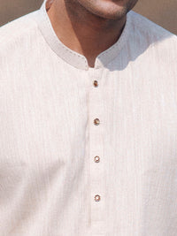Beige Cut & Sew Kurta Trousers - AL-KT-3507