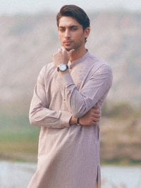 Beige Cut & Sew Kurta Trousers - AL-KT-3508