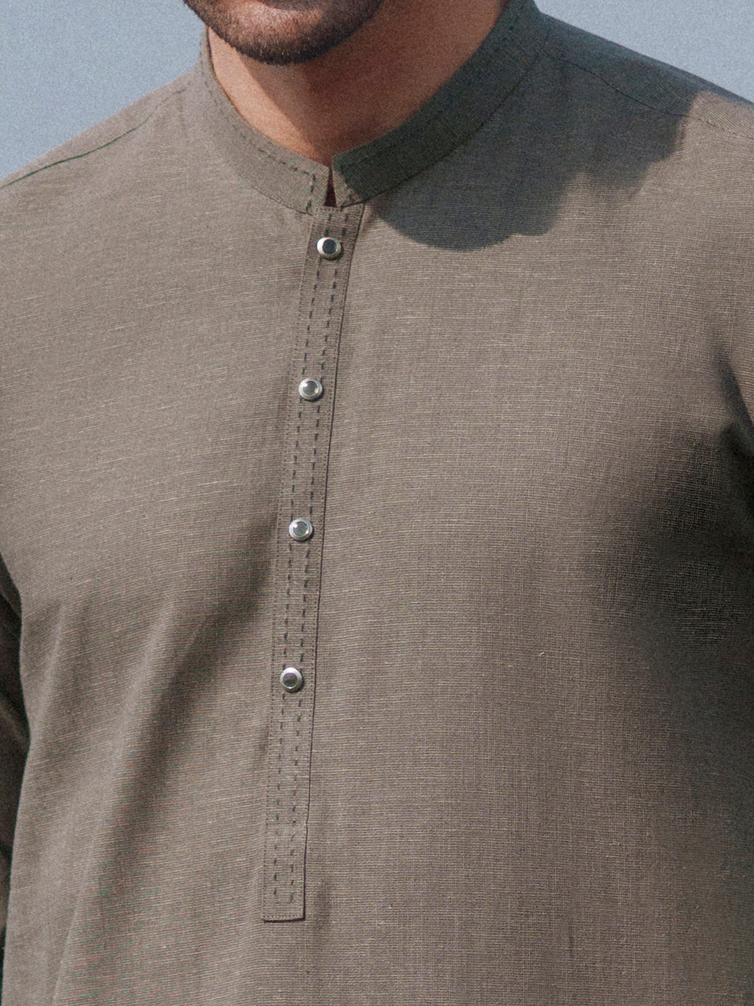 Olive Green Cut & Sew Kurta Trousers - AL-KT-3509