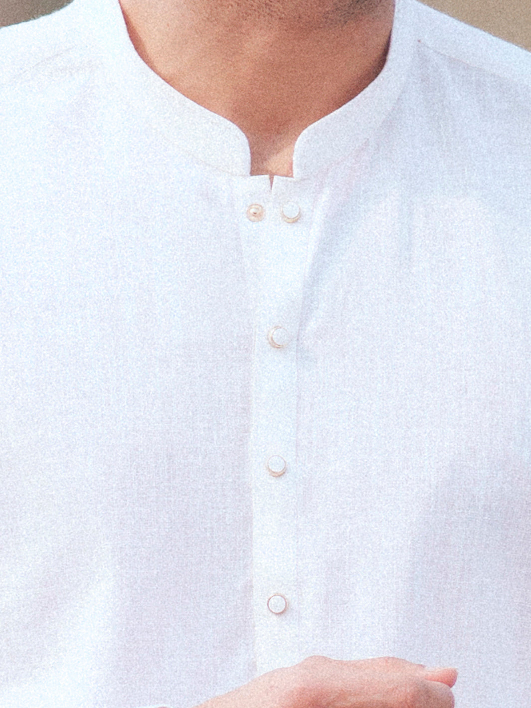 White Cut & Sew Kurta Trousers - AL-KT-3513