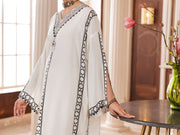 White Mapple Silk Tunic - AL-LK-1003 - Almirah Online