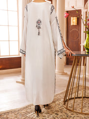 White Mapple Silk Tunic - AL-LK-1003 - Almirah Online