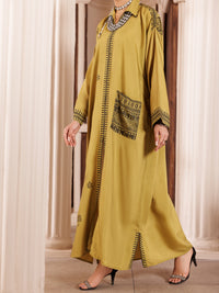 Mehndi Green Maple Silk Tunic - AL-LK-1005