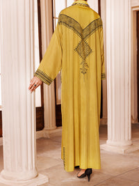 Mehndi Green Maple Silk Tunic - AL-LK-1005