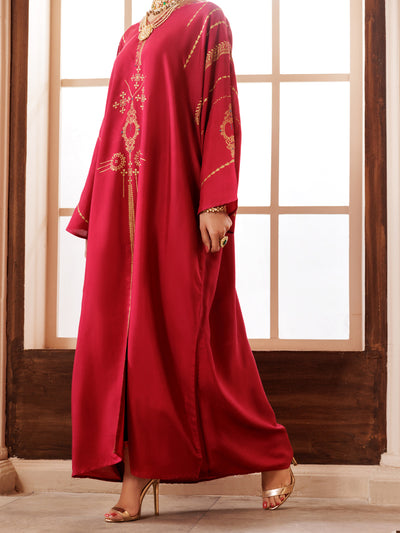 Pink Maple Silk Tunic - AL-LK-1006 - Almirah Online