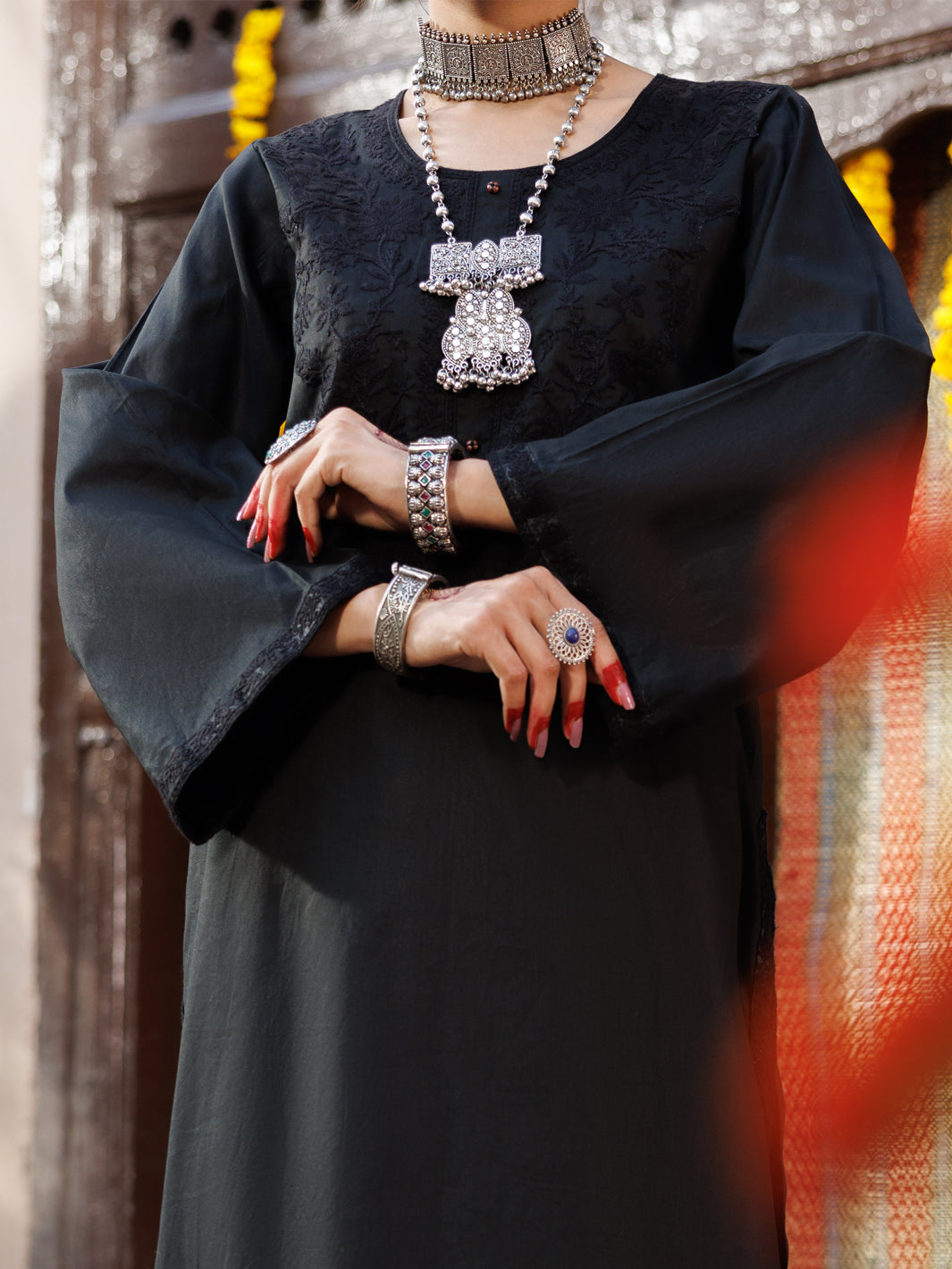 Black Lawn Kurti - AL-LK-1062